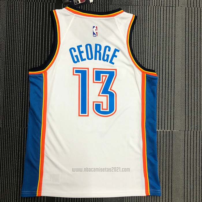 Camiseta Oklahoma City Thunder Paul George #13 Association Blanco